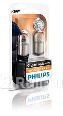 12814 B2 - Лампа R10W (5W) PHILIPS 3300K для Автомобильные лампы, PHILIPS, 12814 B2