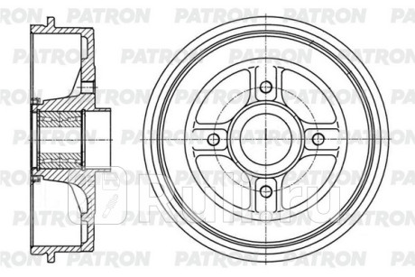 Барабан тормозной renault lada logan   sandero   x-ray   vesta 04- (d=203,3 mm) (c подшипником и кольцом abs!!!) PATRON PDR1005  для прочие, PATRON, PDR1005