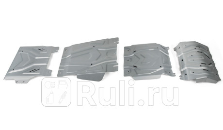 K333.4046.3 - Защиты радиатора+поддона двигателя+кпп+раздаточной коробки (комплект) (RIVAL) Mitsubishi Pajero Sport (2015-2019) для Mitsubishi Pajero Sport (2015-2021), RIVAL, K333.4046.3