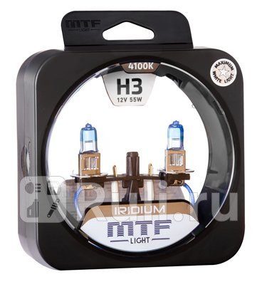 HRD1203 - Набор ламп H3 12V 55w IRIDIUM 4100K MTF New для Автомобильные лампы, MTF, HRD1203