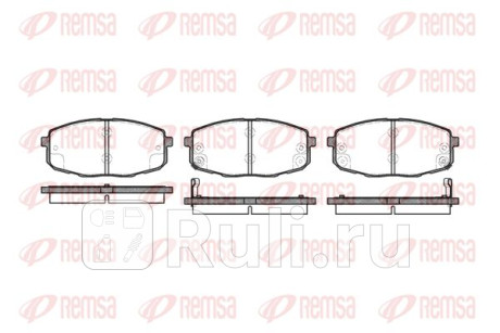 1038.02 - Колодки тормозные дисковые передние (REMSA) Hyundai i30 (2007-2012) для Hyundai i30 (2007-2012), REMSA, 1038.02