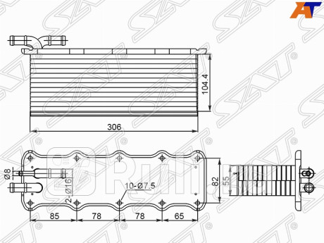 ST-211-0013 - Интеркулер (SAT) Audi A3 8V (2012-2020) для Audi A3 8V (2012-2020), SAT, ST-211-0013