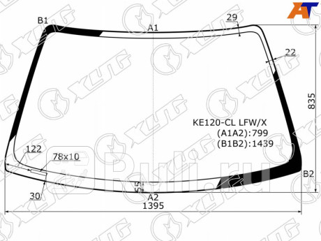 KE120-CL LFW/X - Лобовое стекло (XYG) Toyota Sprinter Carib (1995-2002) для Toyota Sprinter Carib (1995-2002), XYG, KE120-CL LFW/X