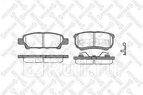 1062 002-SX - Колодки тормозные дисковые задние (STELLOX) Mitsubishi Lancer Cedia (2000-2003) для Mitsubishi Lancer Cedia (2000-2003), STELLOX, 1062 002-SX