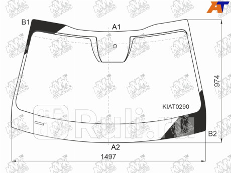 KIAT0290 - Лобовое стекло (KMK) Kia K5 (2020-2021) для Kia K5 (2020-2021), KMK, KIAT0290
