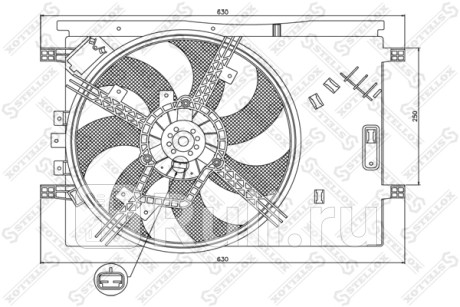 Вентилятор охлаждения opel corsa c 1.0i 1.8i 00-06 STELLOX 29-99118-SX  для прочие, STELLOX, 29-99118-SX