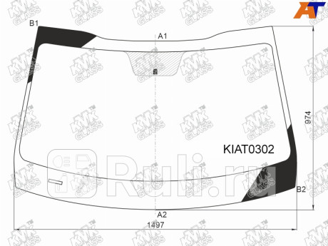 KIAT0302 - Лобовое стекло (KMK) Kia K5 (2020-2021) для Kia K5 (2020-2021), KMK, KIAT0302