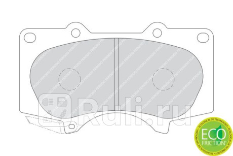 FDB1698 - Колодки тормозные дисковые передние (FERODO) Lexus GX 460 (2009-2020) для Lexus GX 460 (2009-2021), FERODO, FDB1698