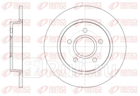 61503.00 - Диск тормозной задний (REMSA) Ford Focus 3 (2011-2015) для Ford Focus 3 (2011-2015), REMSA, 61503.00