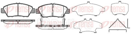 1358.02 - Колодки тормозные дисковые передние (REMSA) Honda Jazz GE (2008-2014) для Honda Jazz GЕ (2008-2014), REMSA, 1358.02