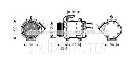 FTAK366 - Компрессор кондиционера (AVA) Fiat Ducato 250 (2006-2014) для Fiat Ducato 250 (2006-2014), AVA, FTAK366