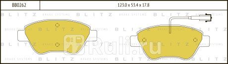 Колодки тормозные дисковые передние fiat gande punto doblo idea stilo 01- BLITZ BB0262  для прочие, BLITZ, BB0262