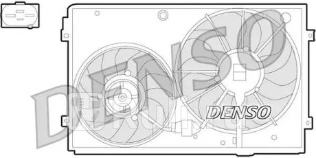 DER32011 - Вентилятор радиатора охлаждения (DENSO) Skoda Octavia A7 (2013-2020) для Skoda Octavia A7 (2013-2020), DENSO, DER32011