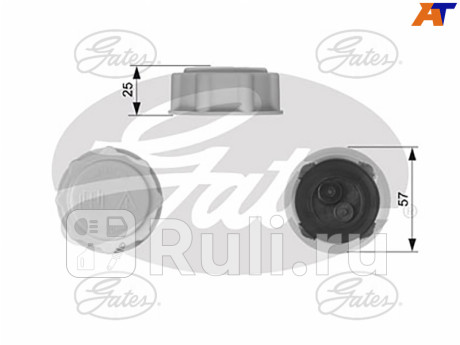 RC227 - Крышка бачка расширительного (GATES) Opel Zafira B (2005-2014) для Opel Zafira B (2005-2014), GATES, RC227
