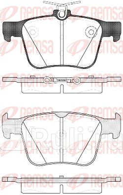 1516.10 - Колодки тормозные дисковые задние (REMSA) Audi A3 8V (2012-2020) для Audi A3 8V (2012-2020), REMSA, 1516.10