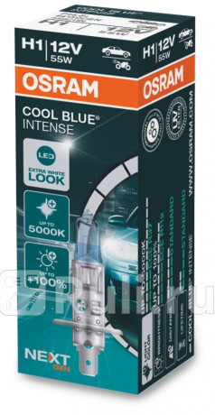 64150CBN - Автолампа H1 12V 55W (P14.5s) Cool Blue Intense Next (1 шт) 64150CBN OSRAM для Автомобильные лампы, OSRAM, 64150CBN