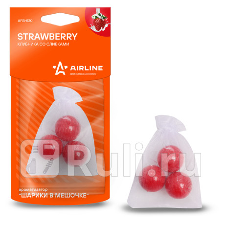 Ароматизатор подвесной (strawberry/клубника) "airline" (мешочек с гранулами) AIRLINE AFSH120 для Автотовары, AIRLINE, AFSH120