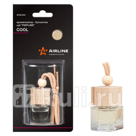 Ароматизатор-бутылочка куб perfume cool (afbu234) AIRLINE afbu234 для Автотовары, AIRLINE, afbu234