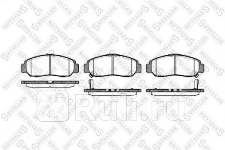 758 012-SX - Колодки тормозные дисковые передние (STELLOX) Honda Civic седан (2001-2005) для Honda Civic ES седан (2001-2005), STELLOX, 758 012-SX