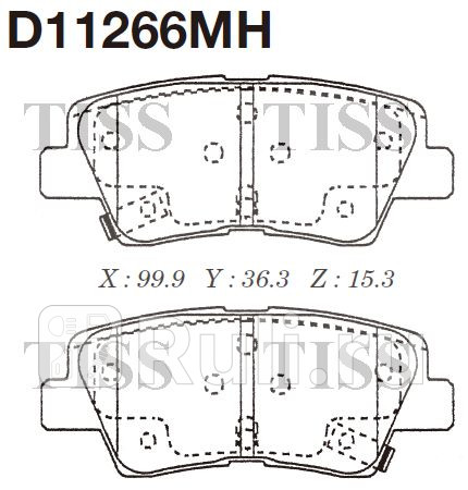 D11266MH - Колодки тормозные дисковые задние (MK KASHIYAMA) Hyundai Tucson 1 (2004-2010) для Hyundai Tucson 1 (2004-2010), MK KASHIYAMA, D11266MH