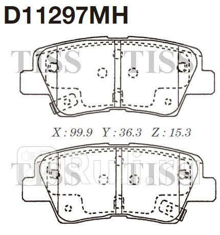 D11297MH - Колодки тормозные дисковые задние (MK KASHIYAMA) Hyundai i30 (2007-2012) для Hyundai i30 (2007-2012), MK KASHIYAMA, D11297MH