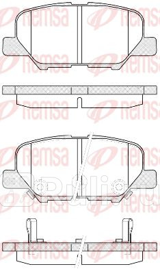 1536.02 - Колодки тормозные дисковые задние (REMSA) Mitsubishi Outlander (2012-2015) для Mitsubishi Outlander 3 (2012-2015), REMSA, 1536.02