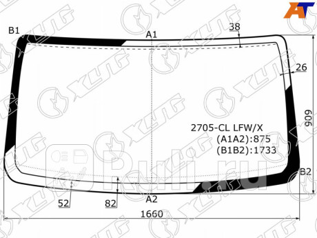 2705-CL LFW/X - Лобовое стекло (XYG) ГАЗель (1994-2020) для ГАЗель (1994-2020), XYG, 2705-CL LFW/X